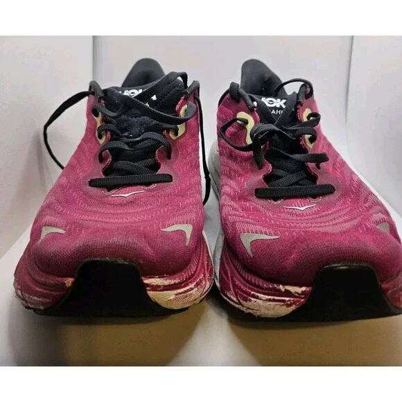 HOKA One Arahi 6 Women 9.5 B Fuchsia Ibis Rose Running Shoes Athletic Sneakers - Picture 4 of 6